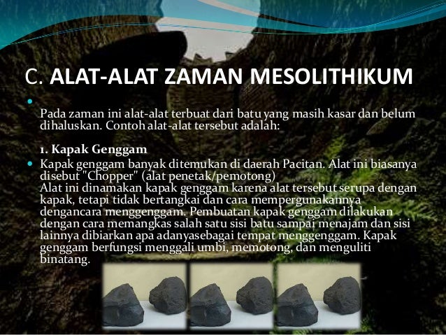 Sejarah Zaman  Mesolithikum Zaman Batu Tengah  