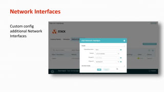 Network Interfaces
Custom config
additional Network
Interfaces
 