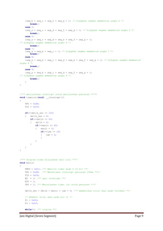 Jam digital 7 segment [Arduino] | PDF