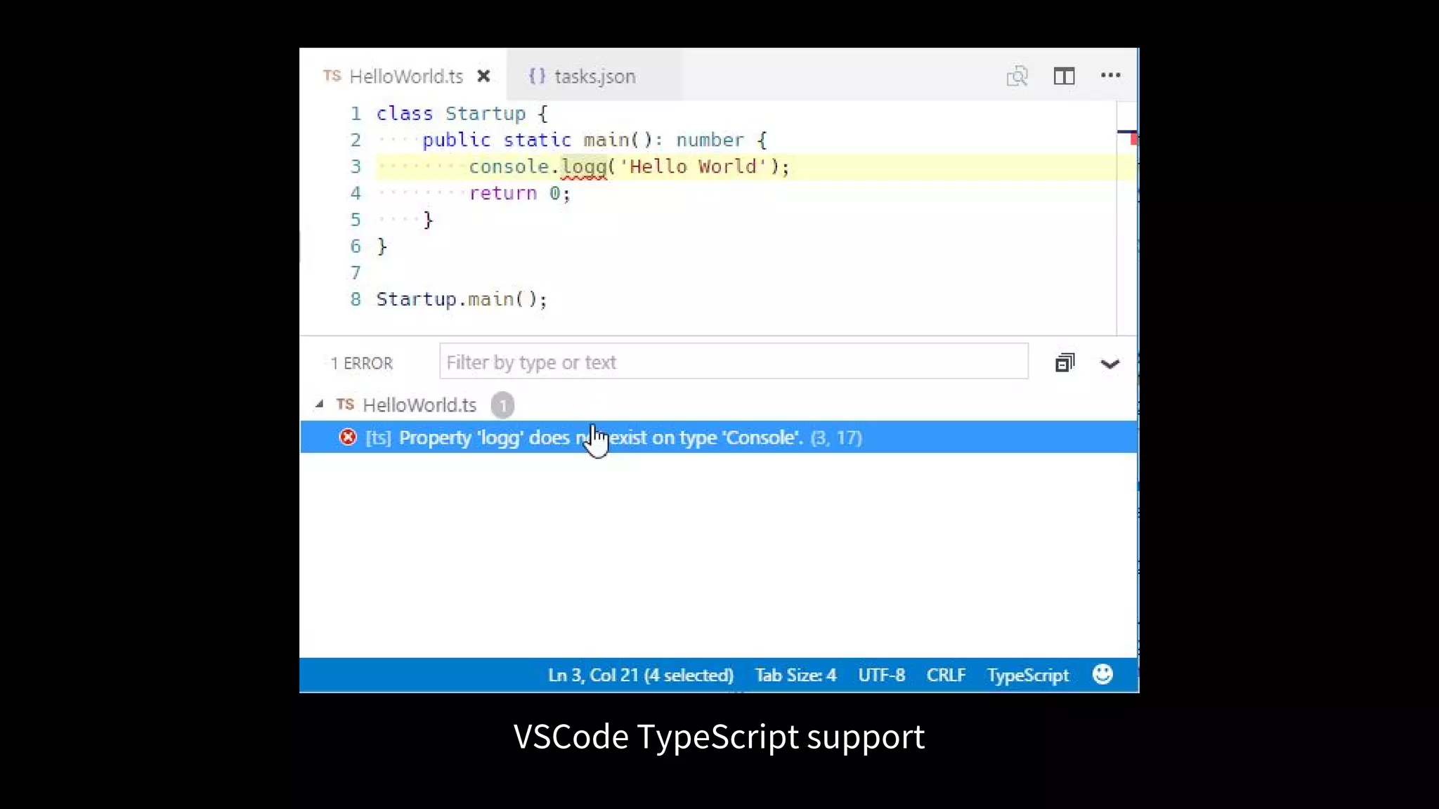 VSCode TypeScript support
 