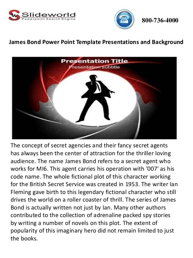 James Bond Powerpoint Template Presentations And Background