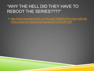 James Bond creative and theoretical work | PPTX