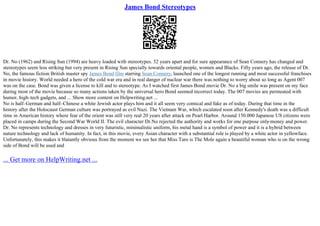 James Bond Stereotypes | PPT