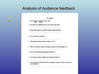 Analysis of Audience feedback   