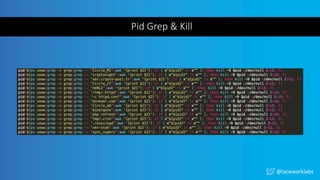 @laceworklabs
Pid Grep & Kill
 