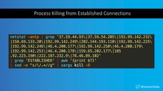 @laceworklabs
Process Killing from Established Connections
 