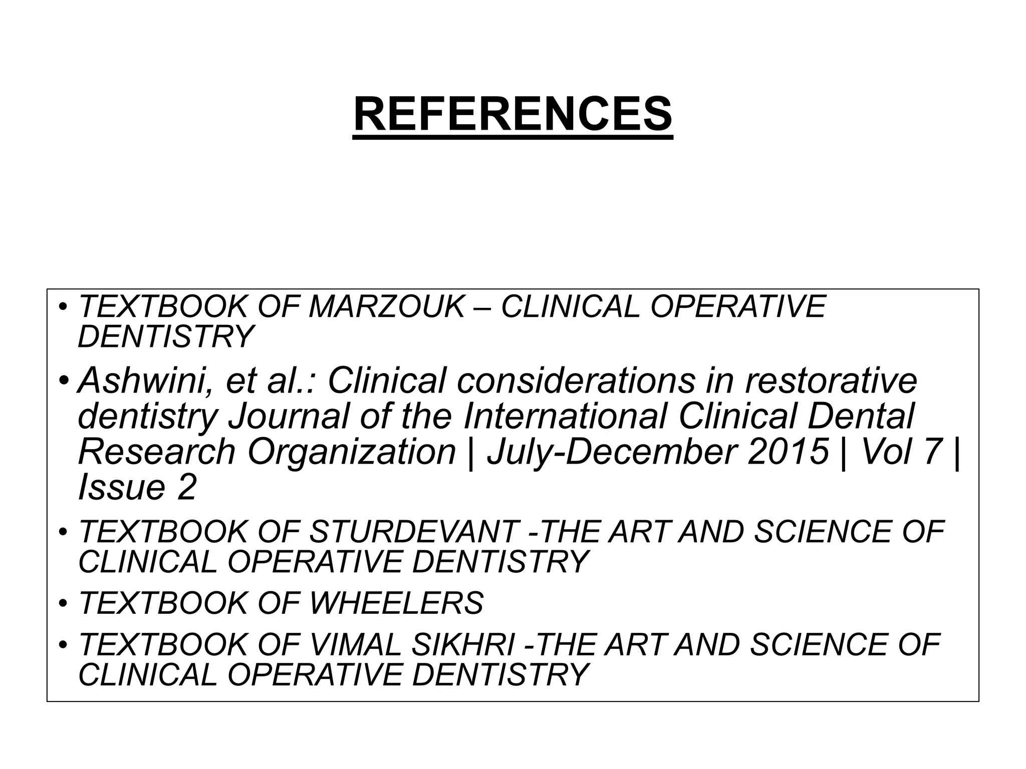 CONTACTS AND  CONTOURS IN DENTISTRY
