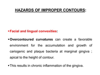CONTACTS AND  CONTOURS IN DENTISTRY