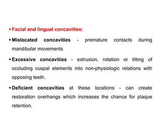 CONTACTS AND  CONTOURS IN DENTISTRY