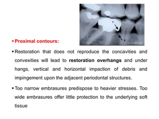 CONTACTS AND  CONTOURS IN DENTISTRY