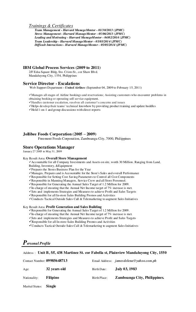 harvard style resumes