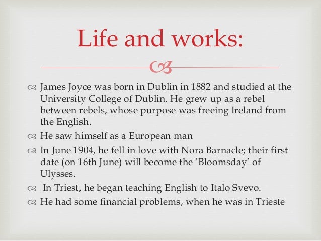 james joyce james joyce famous works