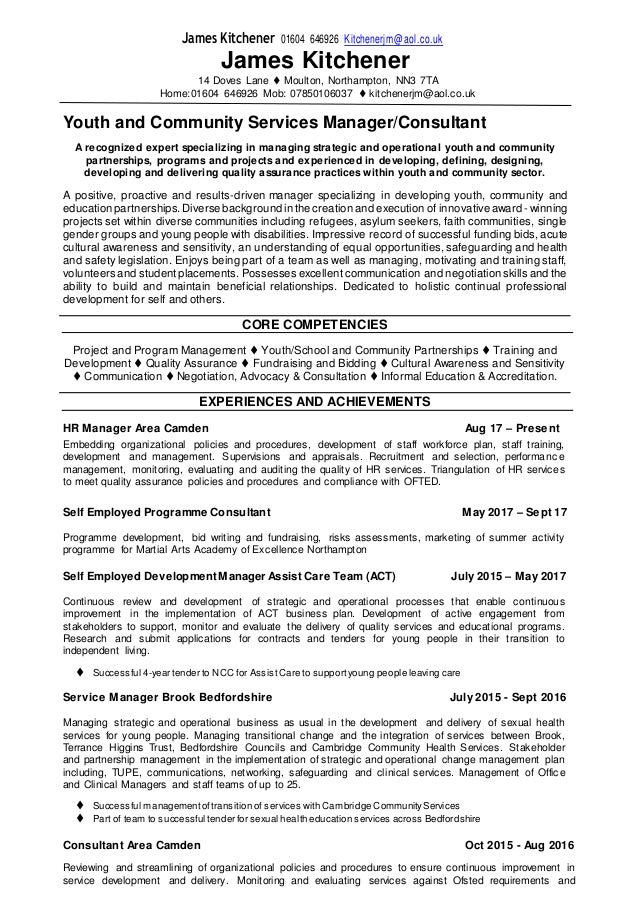 James Kitchener Cv Dec 2017