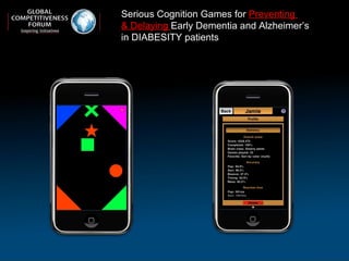 Serious Cognition Games for  Preventing  & Delaying  Early Dementia and Alzheimer’s  in DIABESITY patients 