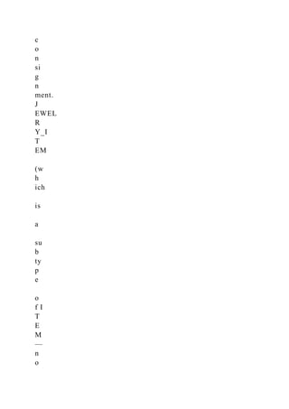 c
o
n
si
g
n
ment.
J
EWEL
R
Y_I
T
EM
(w
h
ich
is
a
su
b
ty
p
e
o
f I
T
E
M
—
n
o
 