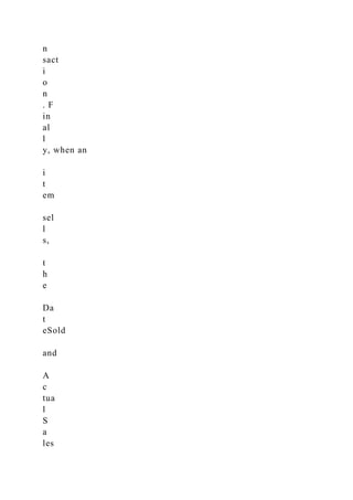 n
sact
i
o
n
. F
in
al
l
y, when an
i
t
em
sel
l
s,
t
h
e
Da
t
eSold
and
A
c
tua
l
S
a
les
 