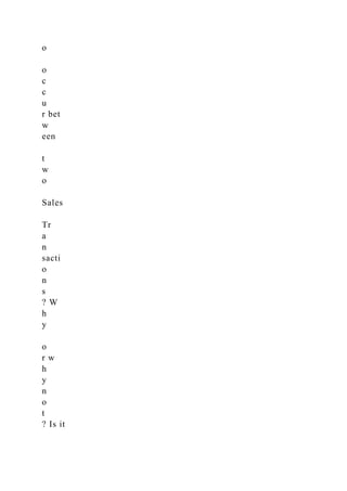 o
o
c
c
u
r bet
w
een
t
w
o
Sales
Tr
a
n
sacti
o
n
s
? W
h
y
o
r w
h
y
n
o
t
? Is it
 