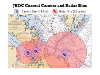 JHOC Current Camera and Radar Sites
Camera Site (≈2-5NM) Radar Site (12 or 6NM)
 