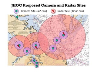 JHOC Proposed Camera and Radar Sites
Camera Site (≈2-5NM) Radar Site (12 or 6NM)
 