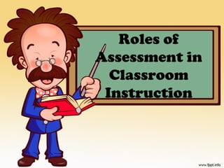 Roles of
Assessment in
Classroom
Instruction
 
