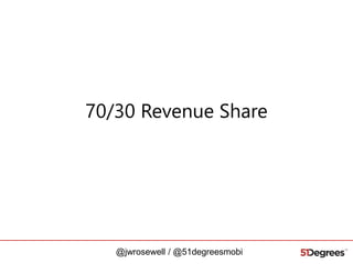 70/30 Revenue Share

@jwrosewell / @51degreesmobi

 