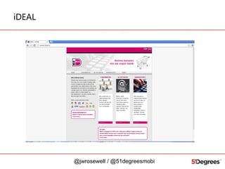 iDEAL

@jwrosewell / @51degreesmobi

 