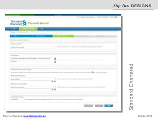 Step Two D S N
                                                  E IG S




                                              Standard Chartered
Step Two Designs (www.steptwo.com.au)                              October 2012
 