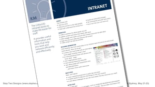 Step Two Designs (www.steptwo.com.au) Intranets2014 (Sydney, May 21-23)
 