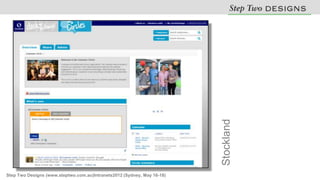 Stockland
Step Two Designs (www.steptwo.com.au)Intranets2012 (Sydney, May 16-18)
 