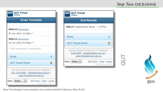 QUT
                                                                               2011
Step Two Designs (www.steptwo.com.au)Intranets2012 (Sydney, May 16-18)
 