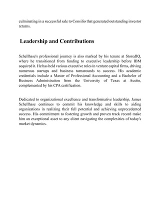 James Schellhase | CEO,COO, and CFO |biography.pdf