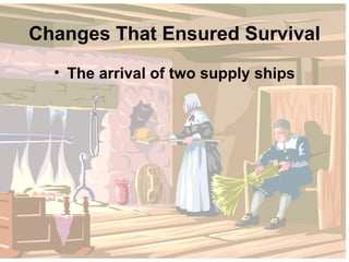 Changes That Ensured Survival The arrival of two supply ships 