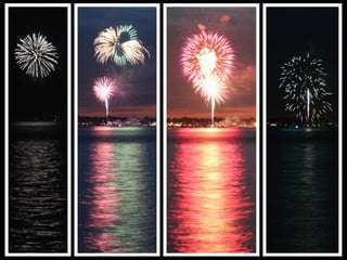 Jamestown Rhode Island Fireworks from Goat Island on July 1, 2019
