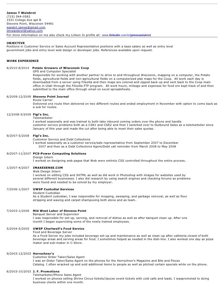 resume t