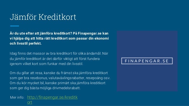 Jämför kreditkort - hitta bästa kreditkortet för din ekonomi