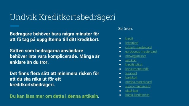 Jamfor Kreditkort Hitta Basta Kreditkortet For Din Ekonomi