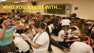 WHO YOU ASSIST WITH…
 