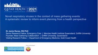 Dr Jamie Ranse, RN PhD
Senior Research Fellow, Emergency Care | Menzies Health Institute Queensland, Griffith University
F...