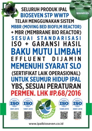 Jaminan Baku mutu IPAL BioSeven STP WWTP MBR MBBR.pdf