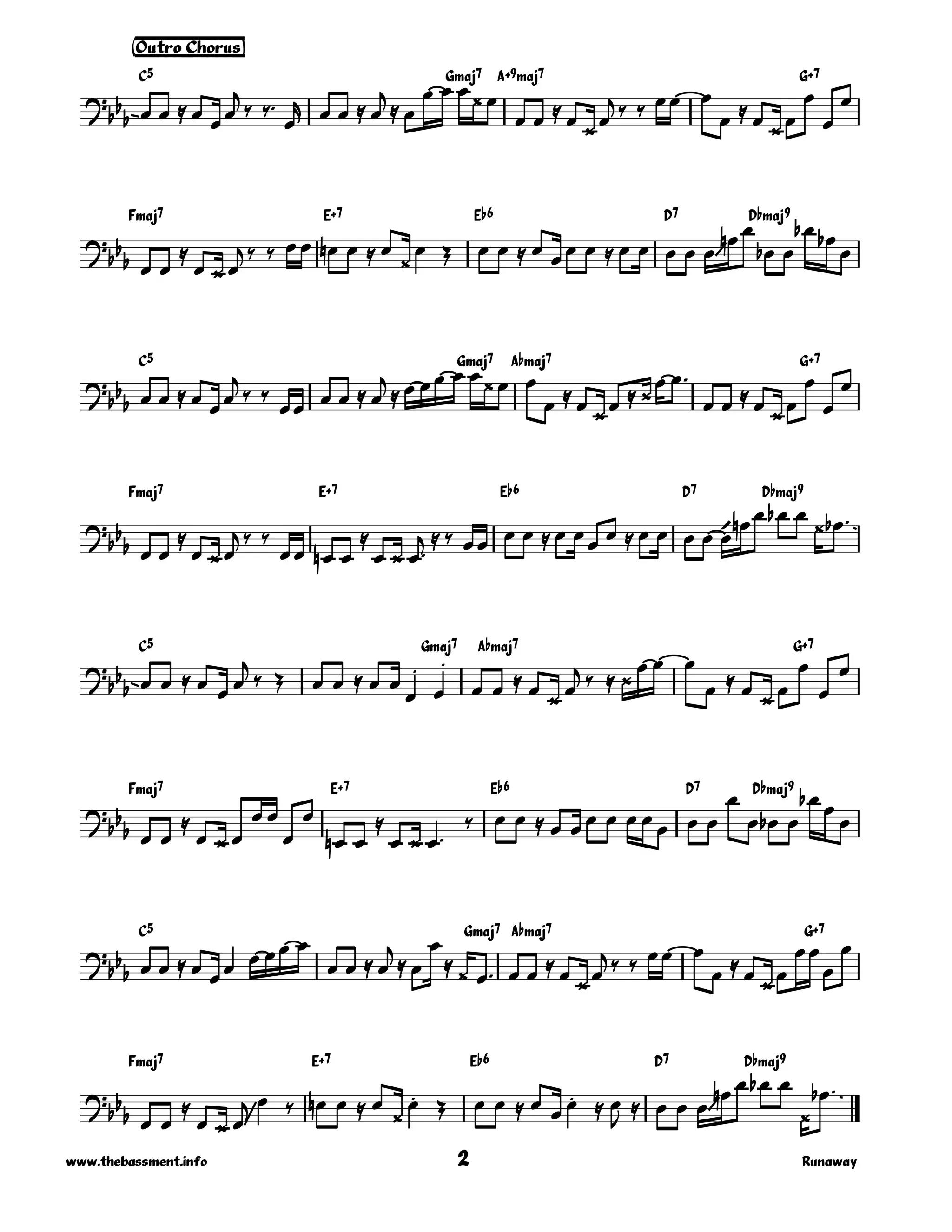 Jamiroquai Runaway Notation Pdf