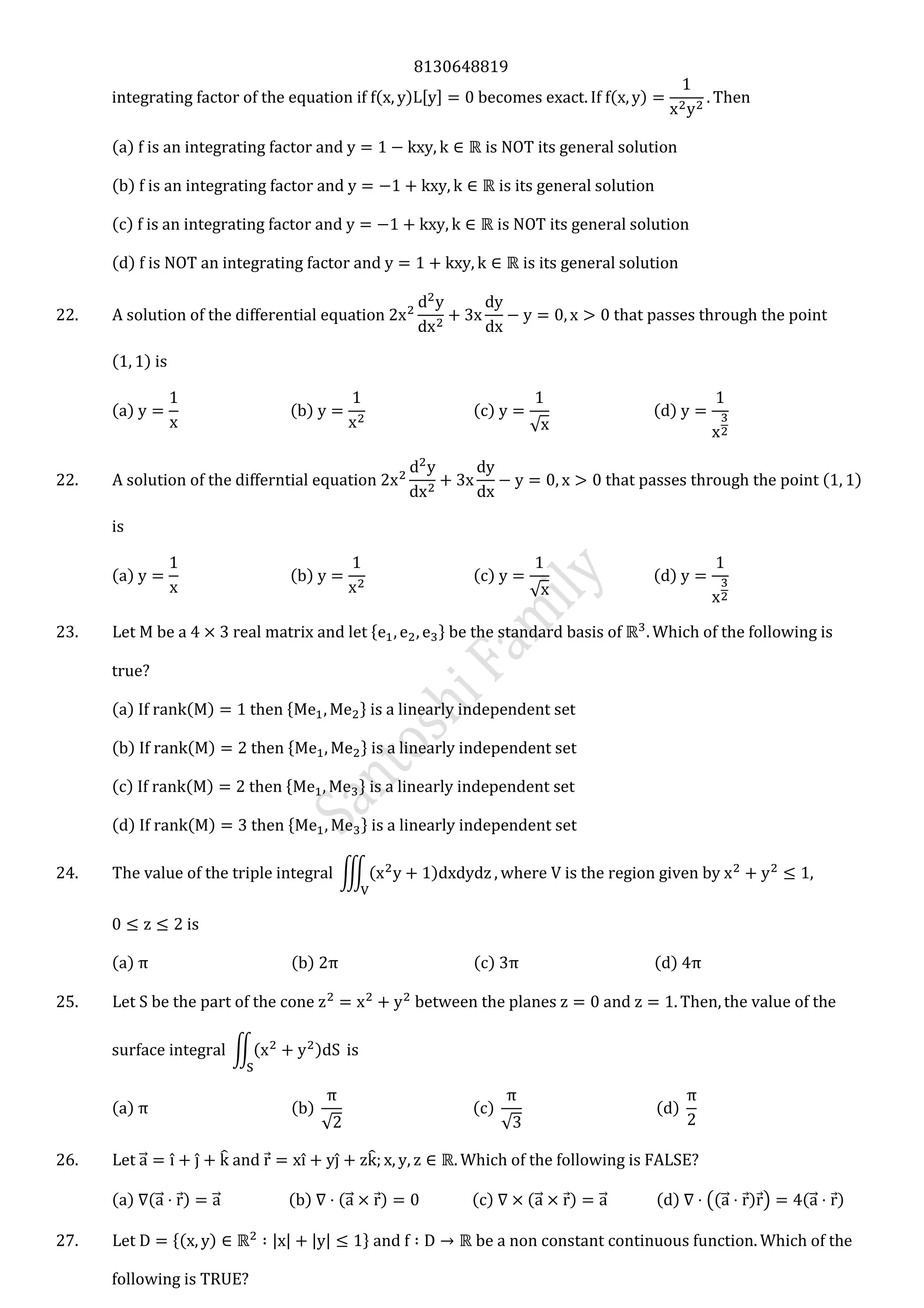 8130648819
( ) , - ( )
( )
( )
( )
( )
( )
( ) ( ) ( )
√
( )
( )
( ) ( ) ( )
√
( )
* +
( ) ( ) * +
( ) ( ) * +
( ) ( ) * +
( ) ( ) * +
∭( )
( ) ( ) ( ) ( )
∬( )
( ) ( )
√
( )
√
( )
⃗ ̂ ̂ ̂ ̂ ̂ ̂
( ) (⃗ ) ⃗ ( ) (⃗ ) ( ) (⃗ ) ⃗ ( ) ((⃗ ) ) (⃗ )
*( ) | | | | +
 