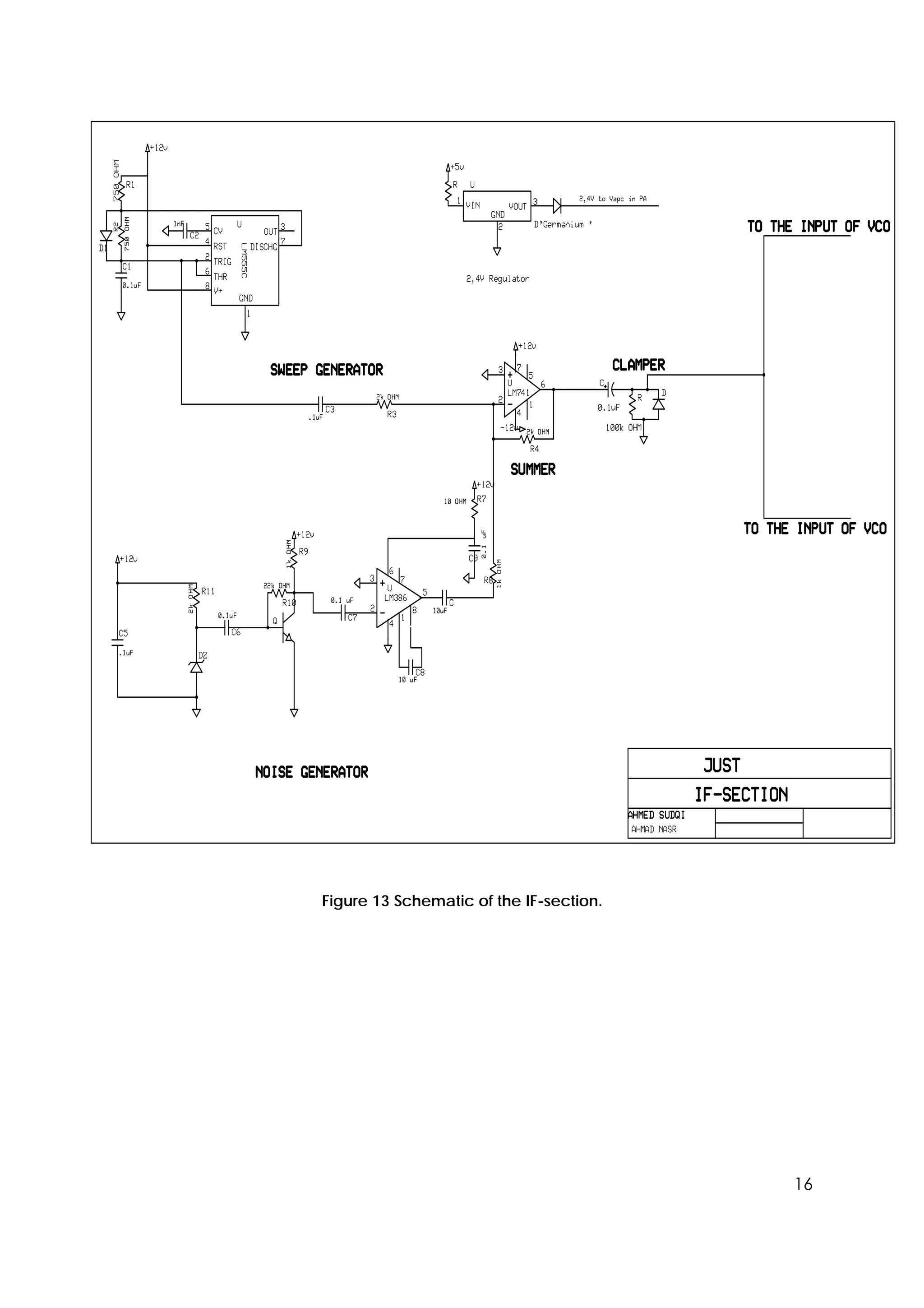 Figure 13 Schematic of the IF-section.




                                         16
 