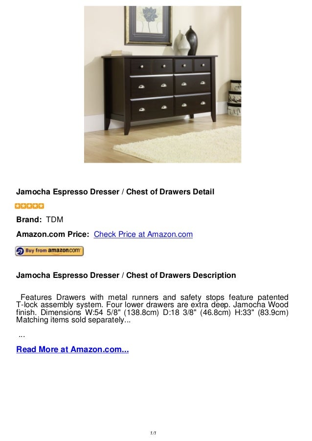 Jamocha Espresso Dresser Chest Of Drawers