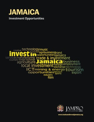 www.tradeandinvestjamaica.org
Investment Opportunities
JAMAICA
 