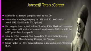 Jamsetji Nusserwanji Tata | Neeraj Garwal | | PPTX