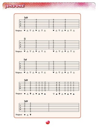 Sol#
          4          4                     4           4
    T     4          4                     4           4
          5          5                     5           5
    A
          6          6                     6           6
    B     6          6                     6           6
          4          4                     4           4
Rasgeuo



          Si
          2          2                     2           2
    T     4          4                     4           4
    A     4          4                     4           4
    B
          4          4                     4           4
          2          2                     2           2
          x          x                     x           x
Rasgeuo



          Fa#
          2          2                     2           2
    T     2          2                     2           2
    A
          3          3                     3           3
          4          4                     4           4
    B     4          4                     4           4
          2          2                     2           2
Rasgeuo



          Sol#
          4      4   x   x   x   4             4   4   x   x   x   x
    T     4      4   x   x   x   4             4   4   x   x   x   x
          5      5   x   x   x   5             5   5   x   x   x   x
    A
          6      6   x   x   x   6             6   6   x   x   x   x
    B     6      6   x   x   x   6                     x   x   x   x
                                               6   6
          4      4   x   x   x   4             4   4   x   x   x   x
                 •                                 •
Rasgeuo



          Sol#
          4      4
    T     4      4
          5      5
    A
          6      6
    B     6      6
          4      4
                 •
Rasgeuo



                                     102
 