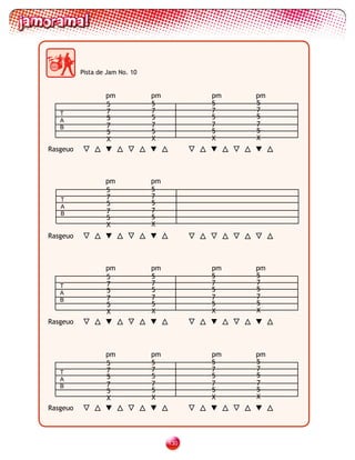 Pista de Jam No. 10


                  pm            pm         pm   pm
                  5             5          5    5
   T              7             7          7    7
                  5             5          5    5
   A
   B              7             7          7    7
                  5             5          5    5
                  X             X          X    X
Rasgeuo



                  pm            pm
                  5             5
   T              7             7
   A              5             5
   B              7             7
                  5             5
                  X             X
Rasgeuo



                  pm            pm         pm   pm
                  5             5          5    5
   T              7             7          7    7
                  5             5          5    5
   A
   B              7             7          7    7
                  5             5          5    5
                  X             X          X    X
Rasgeuo



                  pm            pm         pm   pm
                  5             5          5    5
   T              7             7          7    7
                  5             5          5    5
   A
   B              7             7          7    7
                  5             5          5    5
                  X             X          X    X
Rasgeuo



                                     130
 