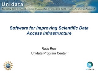 Software for Improving Scientific Data
Access Infrastructure
Russ Rew
Unidata Program Center
 