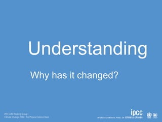 Understanding
Why has it changed?
 