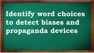 propaganda devices and technique in English 6 | PPTX
